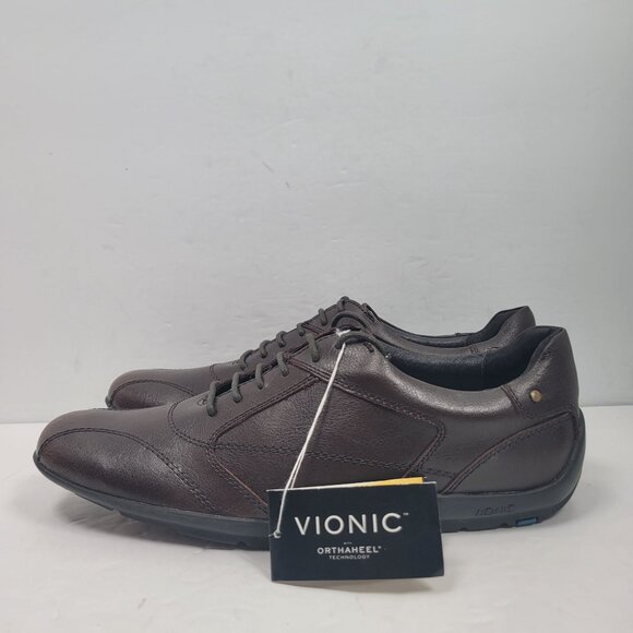 Vionic Hunter Men's Brown Leather Casual  Shoes US Size 8 NWT - Picture 4 of 10